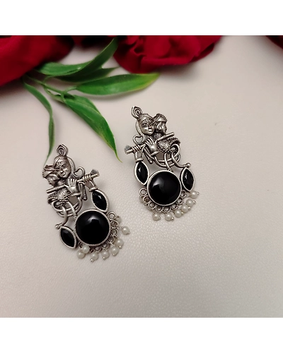 TRIPTI Radha Krishna Stud Earrings-12669681
