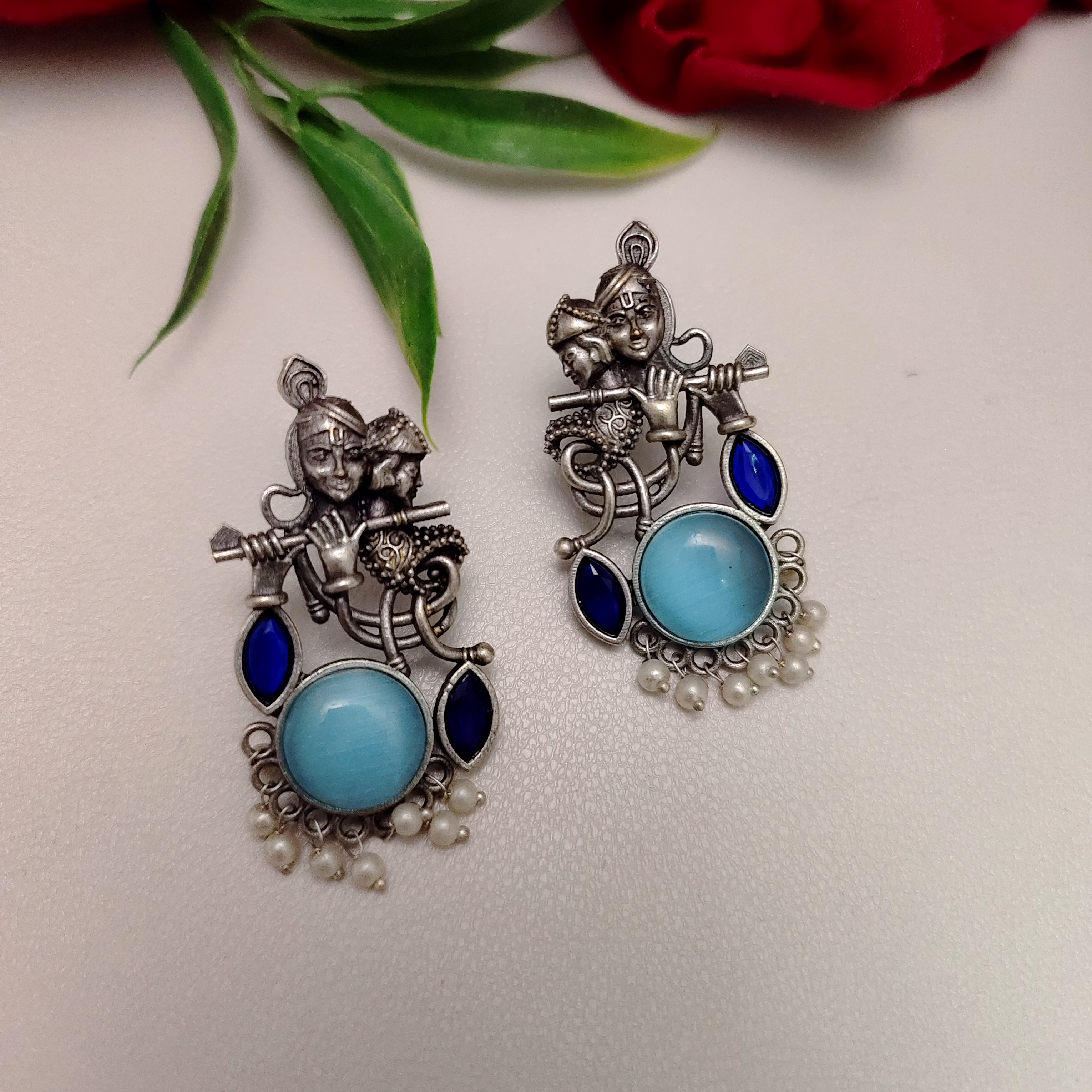 TRIPTI Radha Krishna Stud Earrings image 2