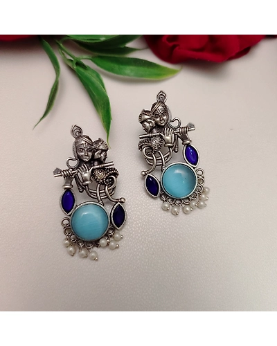 TRIPTI Radha Krishna Stud Earrings-1
