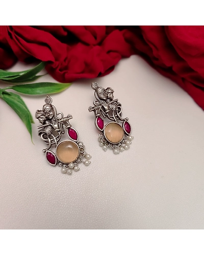 TRIPTI Radha Krishna Stud Earrings-3