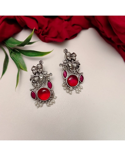 TRIPTI Radha Krishna Stud Earrings-4