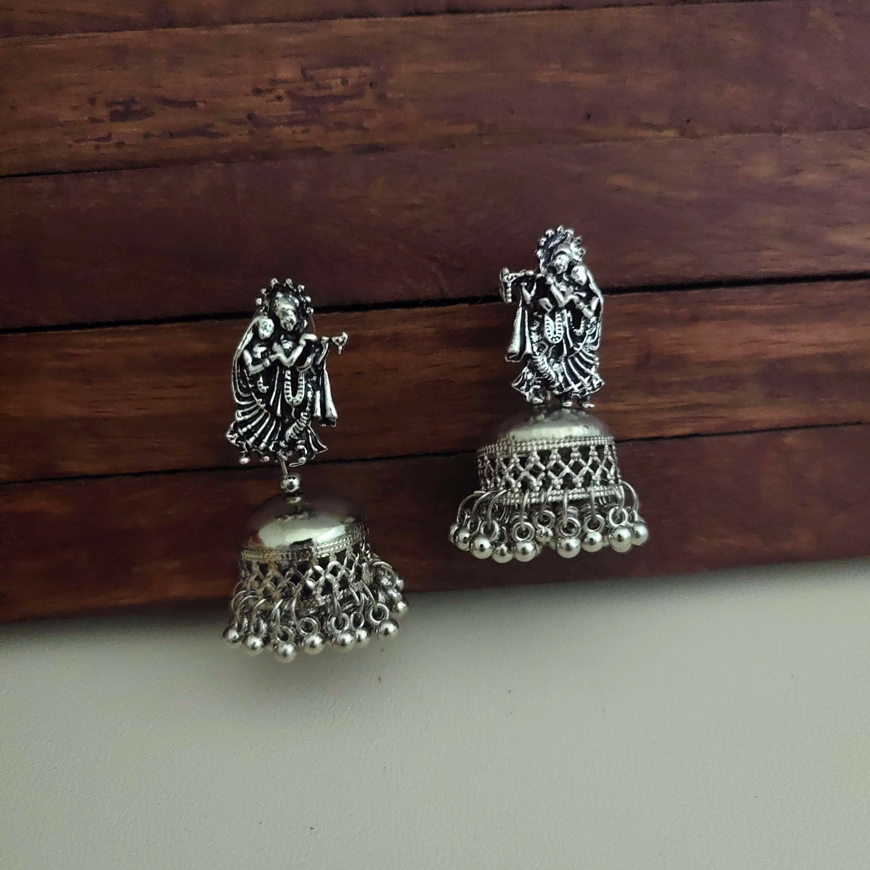 gonasika radha krishna jhumka earrings