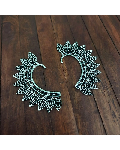 PRISHA Oxidised Earcuff Earclips-2