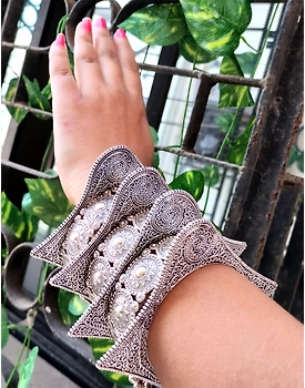 Oxidised Adjustable Bangles set of 7 pc Size 2-6