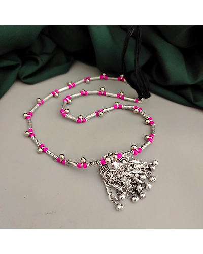 SONIA long chain Afghan Necklace-2
