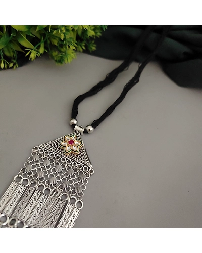 REVA Thread Long Tribal Necklace-2