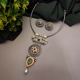gonasika rishika oxidized two tone mayur hasli