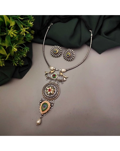 RISHIKA Oxidized two tone Mayur Hasli-2