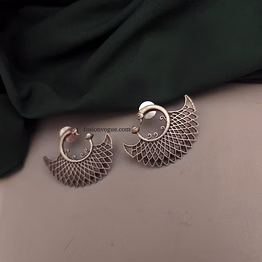 gonasika amara cow silver replica stud earrings