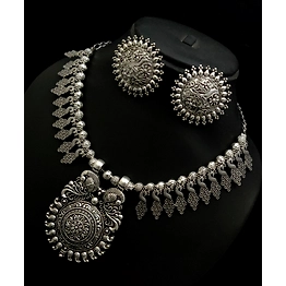 Gonasika CLASSY NECKSET-Oxidised german Silver Bohomian traditional jewellery set