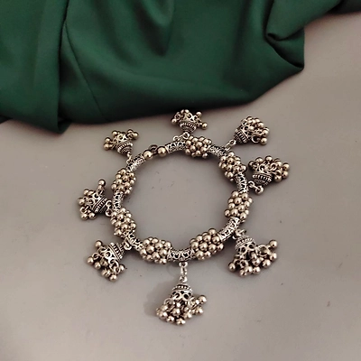 Gonasika Oxidised adjustable jhumki bracelet