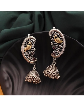 SNEHA Oxidsed Two tone Earcuff Earrings
