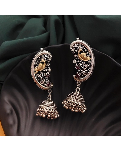 SNEHA Oxidsed Two tone Earcuff Earrings-12669935