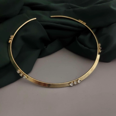 Gonasika AARNA Golden Handcrafted Hasli Necklace