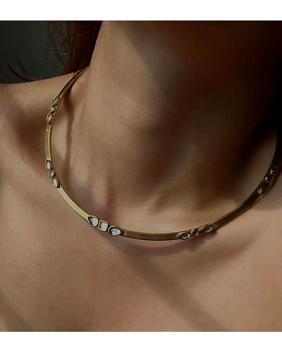 AARNA Golden Handcrafted Hasli Necklace-2