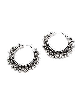 Oxidized ghungroo hoop earrings for women n girls