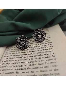 ANUSHKA Oxidised Stud Earrings
