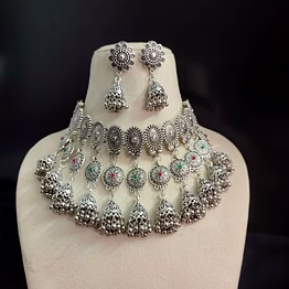 gonasika megha choker necklace earrings set