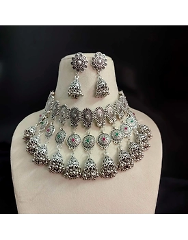 MEGHA Choker Necklace Earrings Set