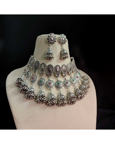 MEGHA Choker Necklace Earrings Set-2