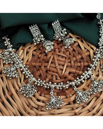 Akshara Jhumki Necklace Earrings Set-2