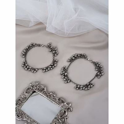 gonasika nazreen oxidised ghungroo anklets