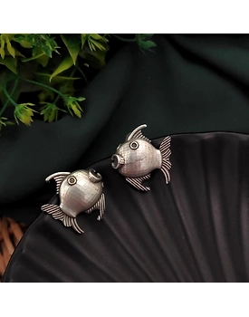 Silver Replica Fish Earrings