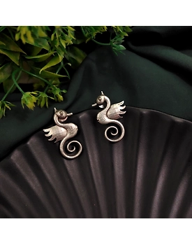 Silver Replica Sea Horse Earrings