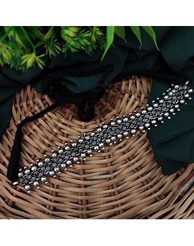 Irya German Silver Sleek Choker Necklace