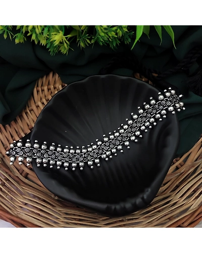 Irya German Silver Sleek Choker Necklace-2