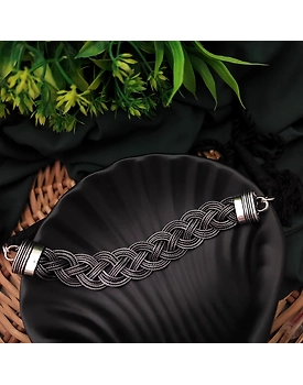 Idika German Silver Sleek Choker Necklace