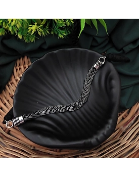 Janya German Silver Sleek Choker Necklace