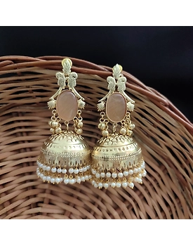 RAHA Golden Lightweight Jhumka