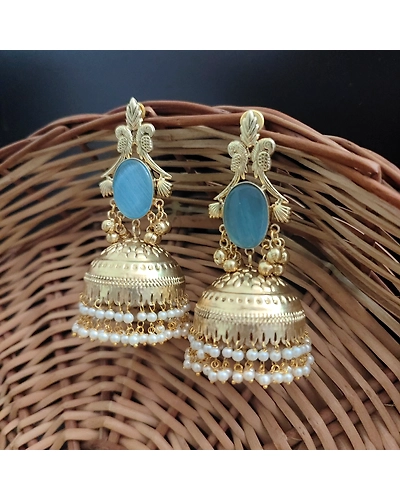 RAHA Golden Lightweight Jhumka-1
