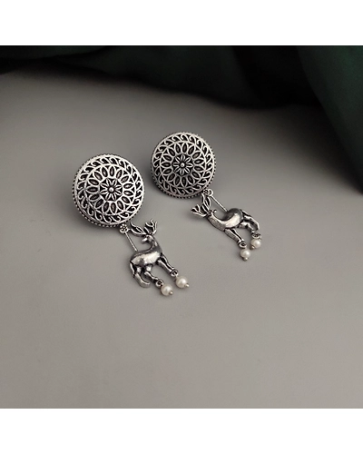 Mrigakshi Deer Earrings-12670397