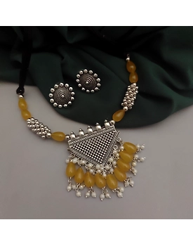 Inaya Oxidised Ghungroo Necklace Set