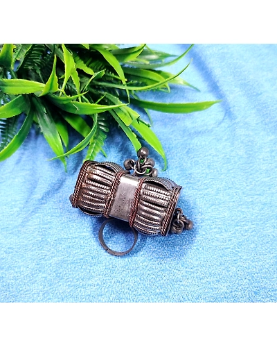 Oxidised Black Polish Adjustable Ring-1