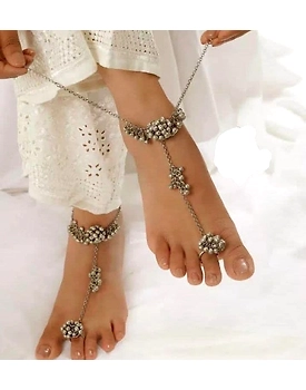 Oxidised Ghungroo Anklet