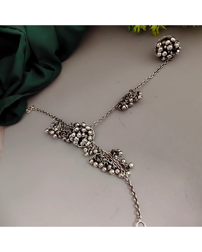 Oxidised Ghungroo Anklet-1
