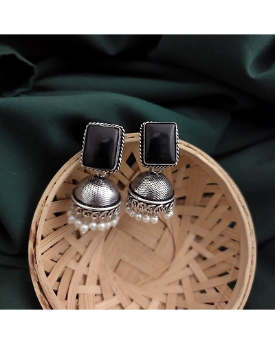 Monalisa Stone Jhumka Earrings-1