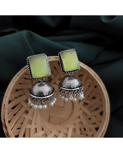 Monalisa Stone Jhumka Earrings-4