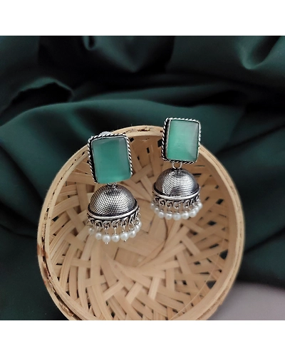 Monalisa Stone Jhumka Earrings-3