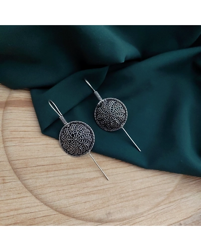 Oxidised Earcuff Earrings-12670457