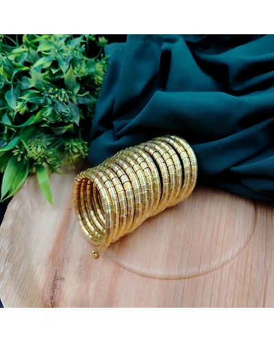 Oxidised Spiral Bracelet Free Size-12670453