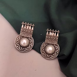 gonasika silver replica pear stud earrings