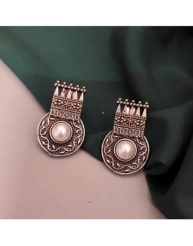 Silver Replica Pear Stud Earrings