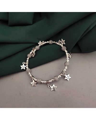 Oxidised Star adjustable bracelet-1