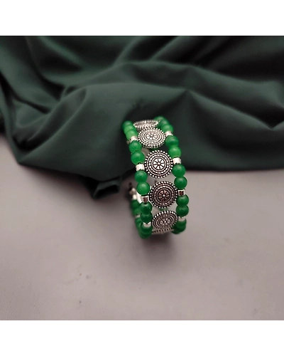 Oxidised Adjustable Beads Bracelet-2