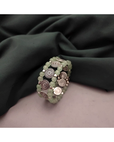 Oxidised Adjustable Beads Bracelet-3