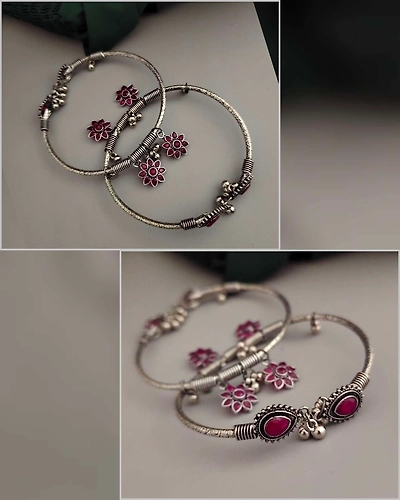 Oxidized adjustable Foot Kada-2